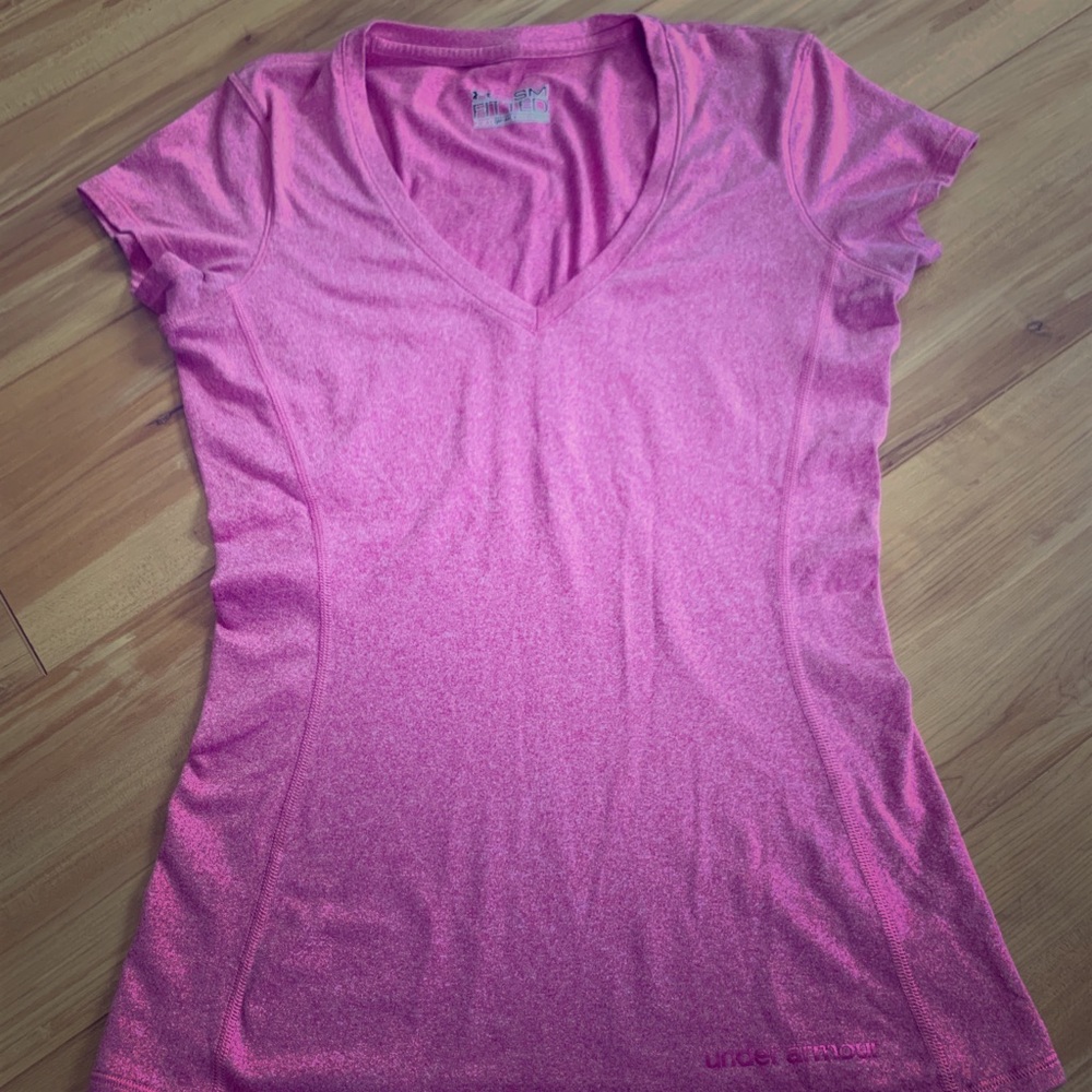 Pink Under Armour shirt